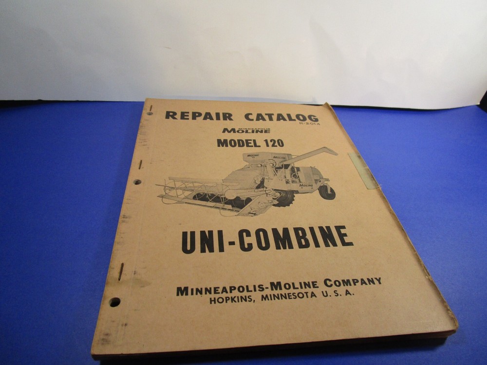 REPAIR CATALOG MOLINE MODEL  UNI-COMBINE R-2014
