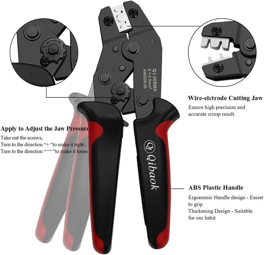 Professional Ratcheting Crimper with Extensive Connector Kit for DIY Electronics