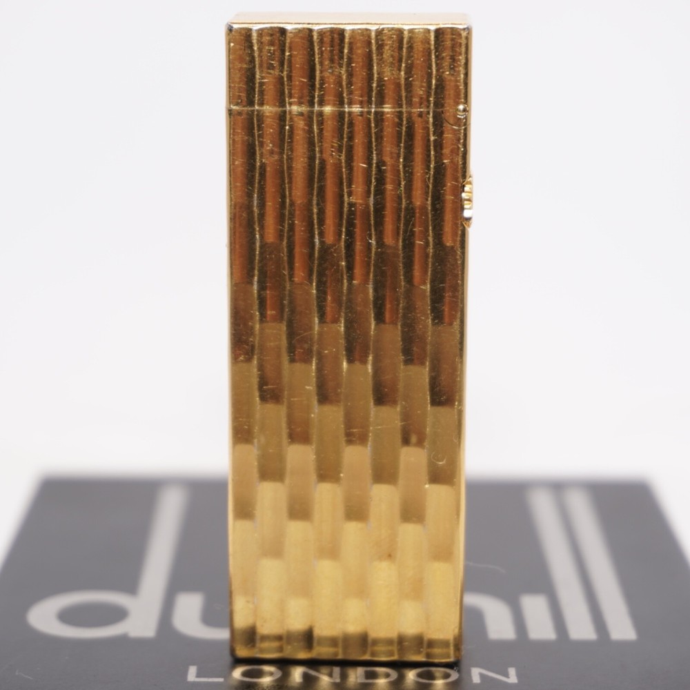 Dunhill Lighter Gold Bambo Pattern-Ultrasonically Cleaned_Working
