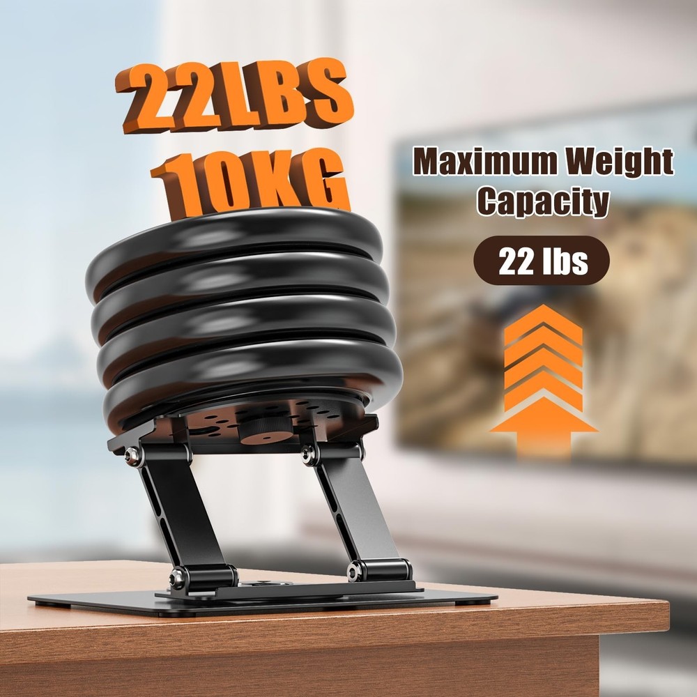 Foldable Projector Stand, 360° Rotatable Projector Mount Stand with 1/4" Sc