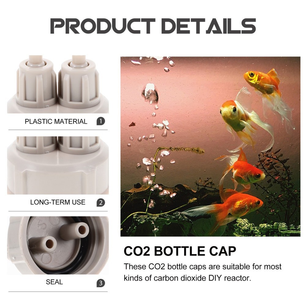 2 Pcs Bottle Cap Aquarium Generator Diffuser Pump Fish Tank Accessories