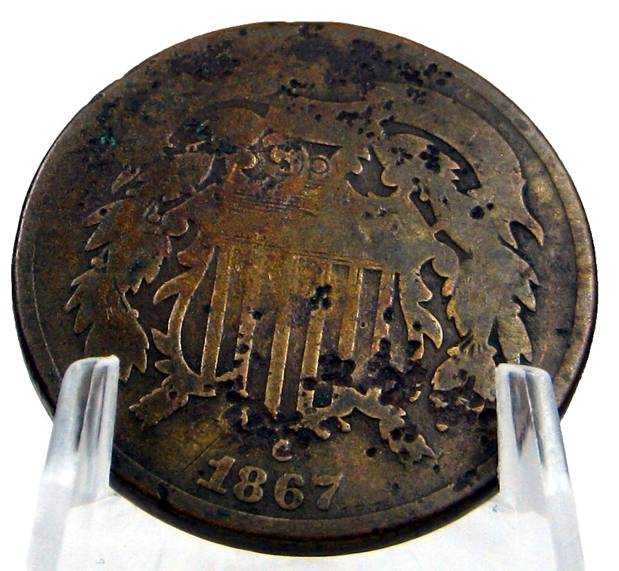 1867 two cent piece---#KR215AOH-2-2