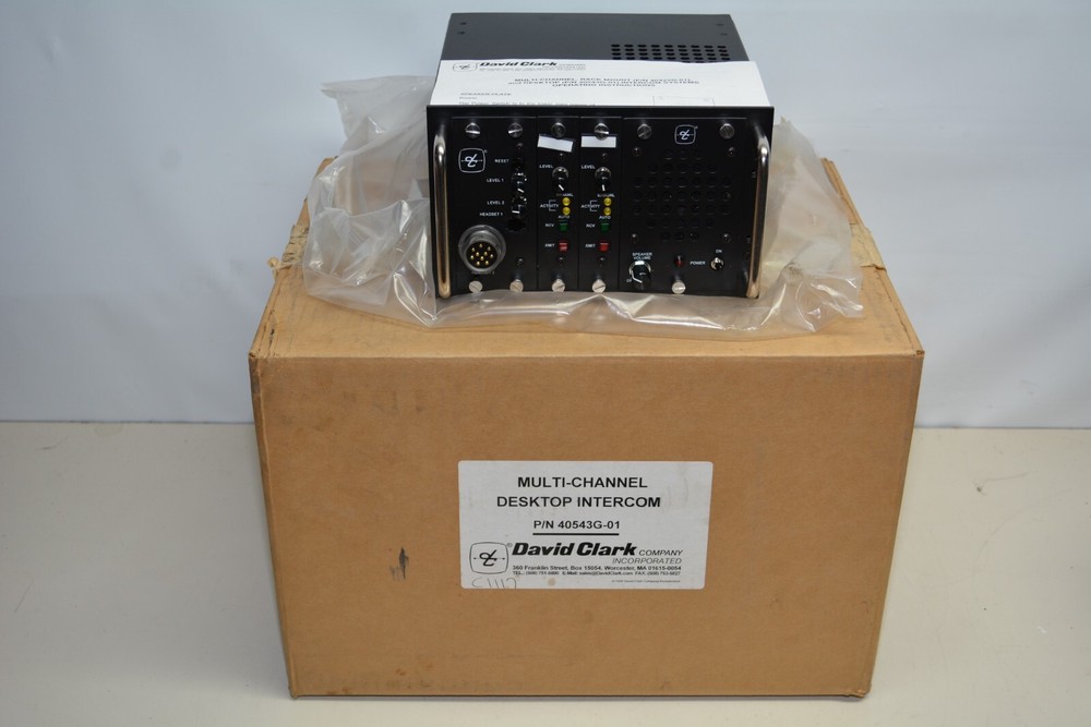 David Clark Multi-Channel Desktop Intercom P/N: 40543G-01 #W1976