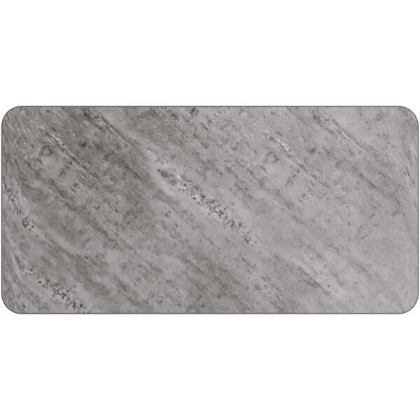 30" x 60" Rectangular Restaurant Table Top with Gray Slate Laminate Top Finish