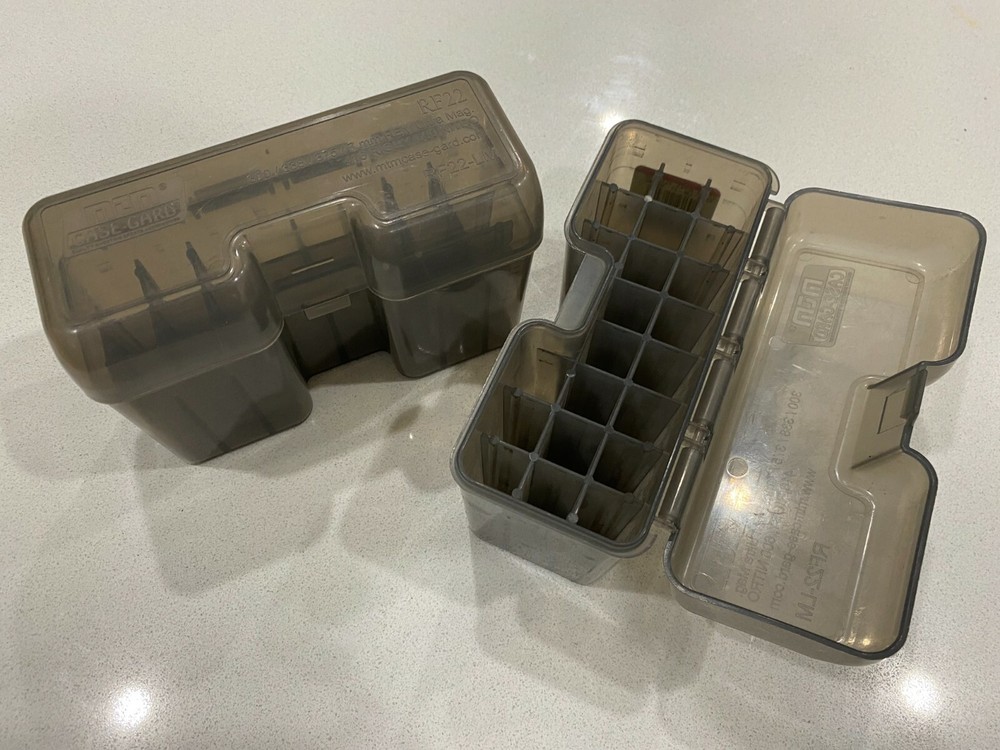 (2) MTM RF22-LM Ammo Boxes