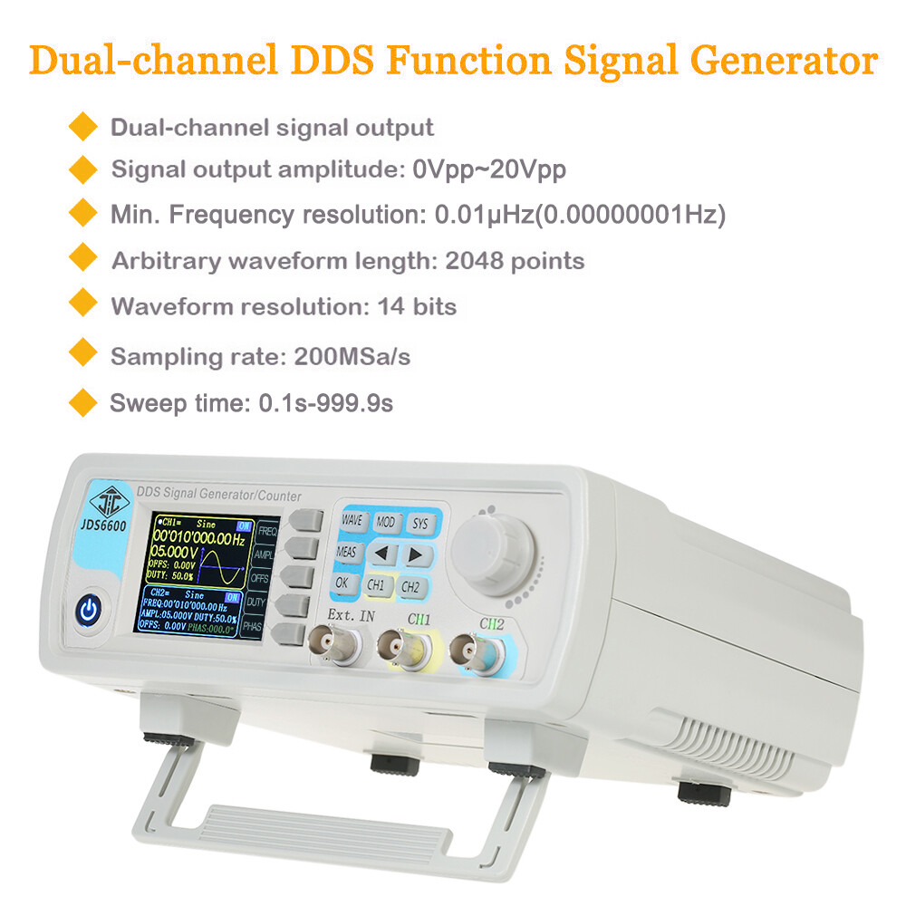 Digital DDS Dual-channel Function Signal Waveform Generator Frequency Meter 60Mh