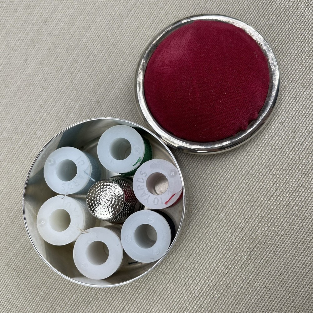 TOWLE Silver Plated Pin Cushion & Sewing Kit