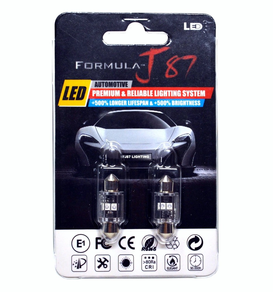 LED Light Canbus Error Free 211-2 5W Blue 10000K Two Bulb Interior Dome Replace