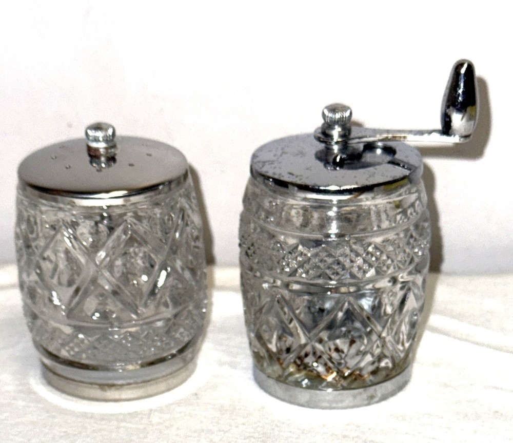 Imperial CAPE COD CRYSTAL 3" SALT & PEPPER MILL SHAKER SET 160/236.