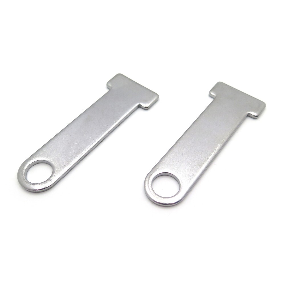 2x Universal Motorcycle Helmet Strap D-Ring Steel Lock Extensions Scooter Biker