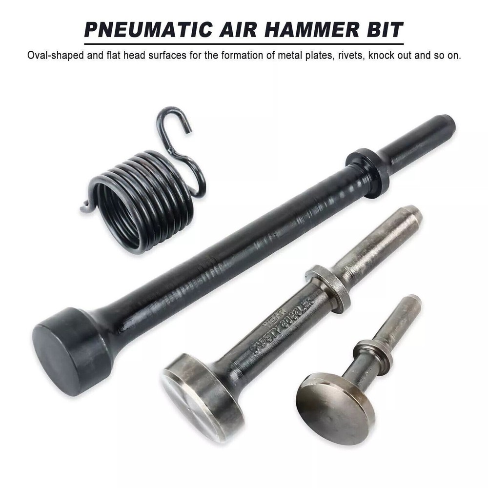 4-Pack Smoothing Pneumatic Air Hammer Bits Air Chisel Bits Tool Set with Spring