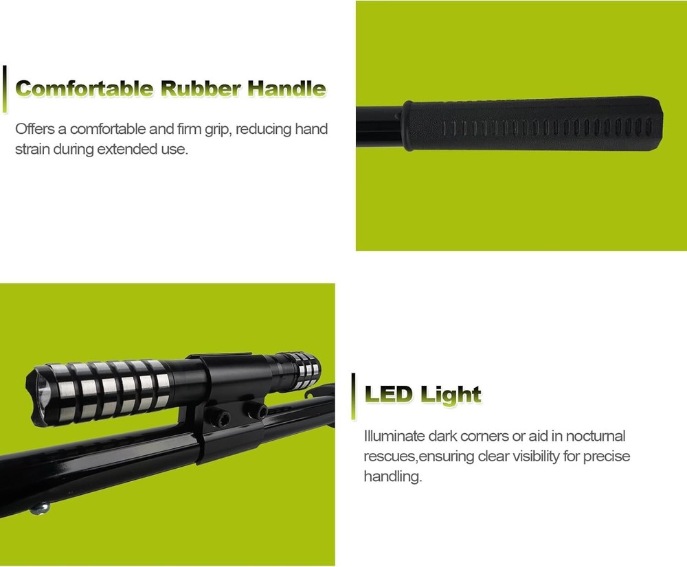 Animal Chicken Catch Control Net Pole 3 Sections LED Light 15lb Capacity Adjust