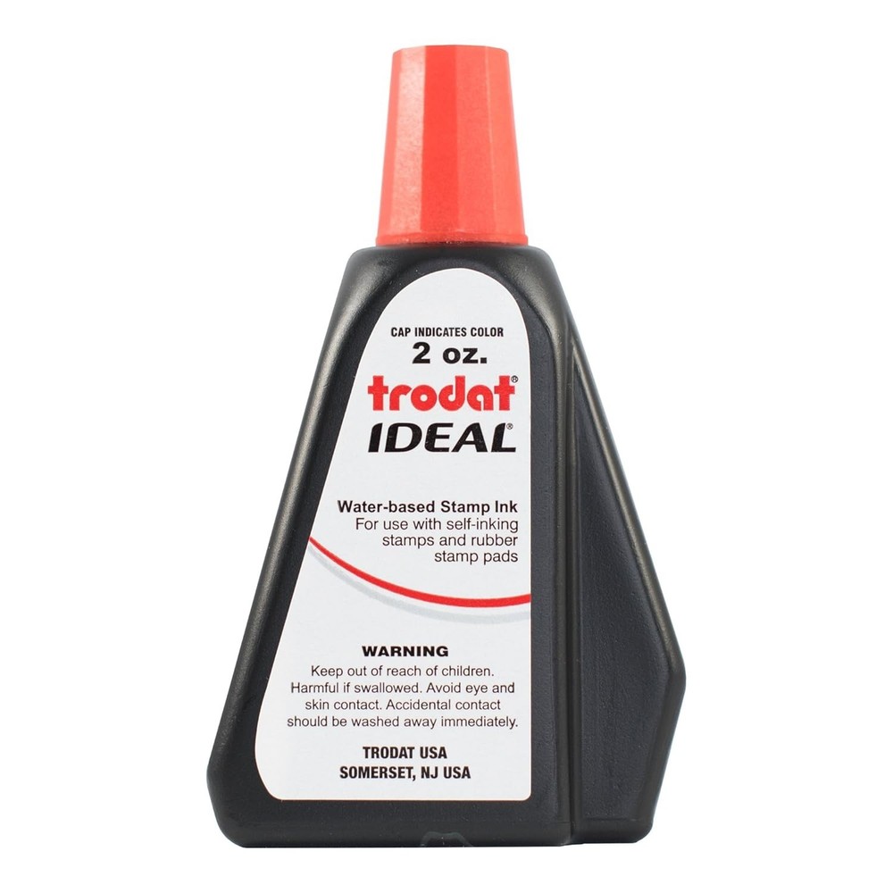 Red Ink Refill 2oz for Self-Inking & Rubber Stamps, High-Quality