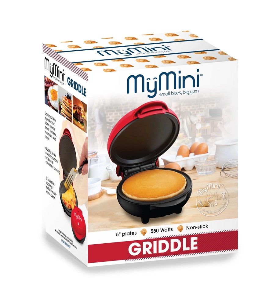 MyMini 550-Watt Red Pancake Griddle