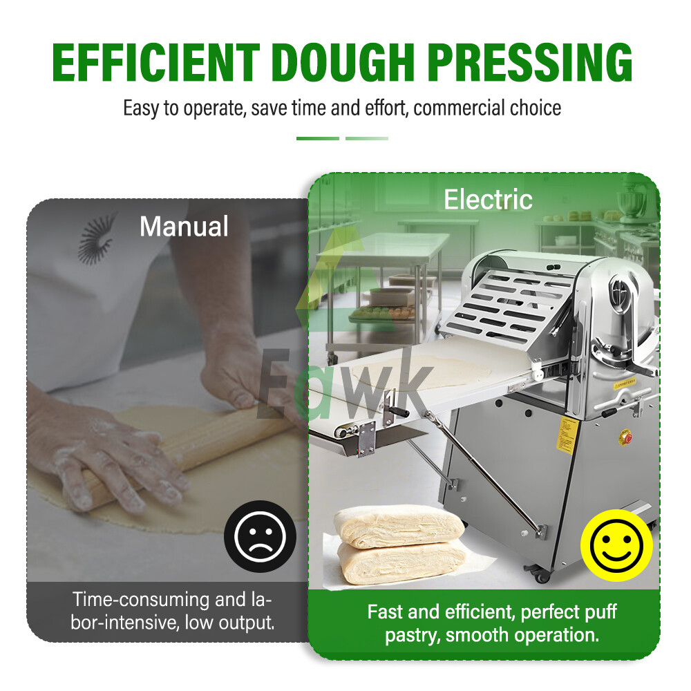 Dough Sheeter Reversible Roller Machine Pastry Bakery Roller Rolling Machine