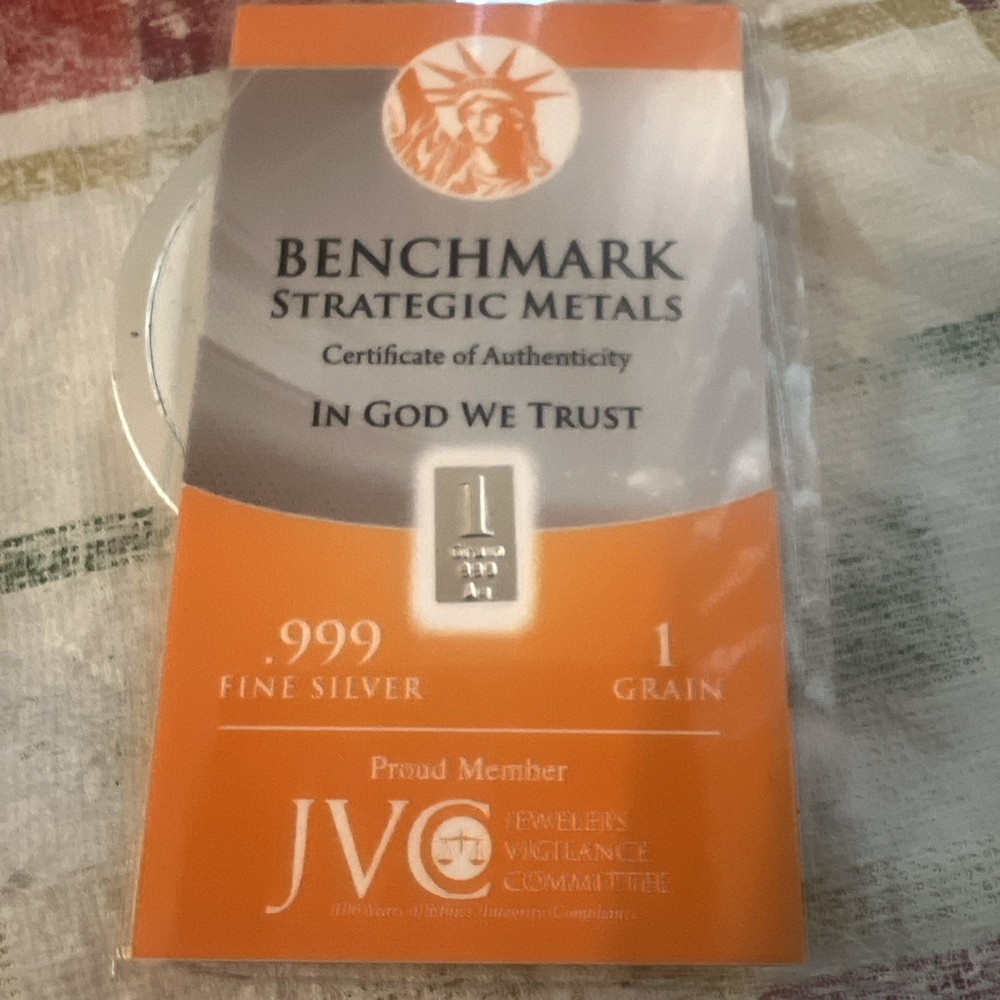 Benchmark Strategic Metals Silver Bars 1 Grain