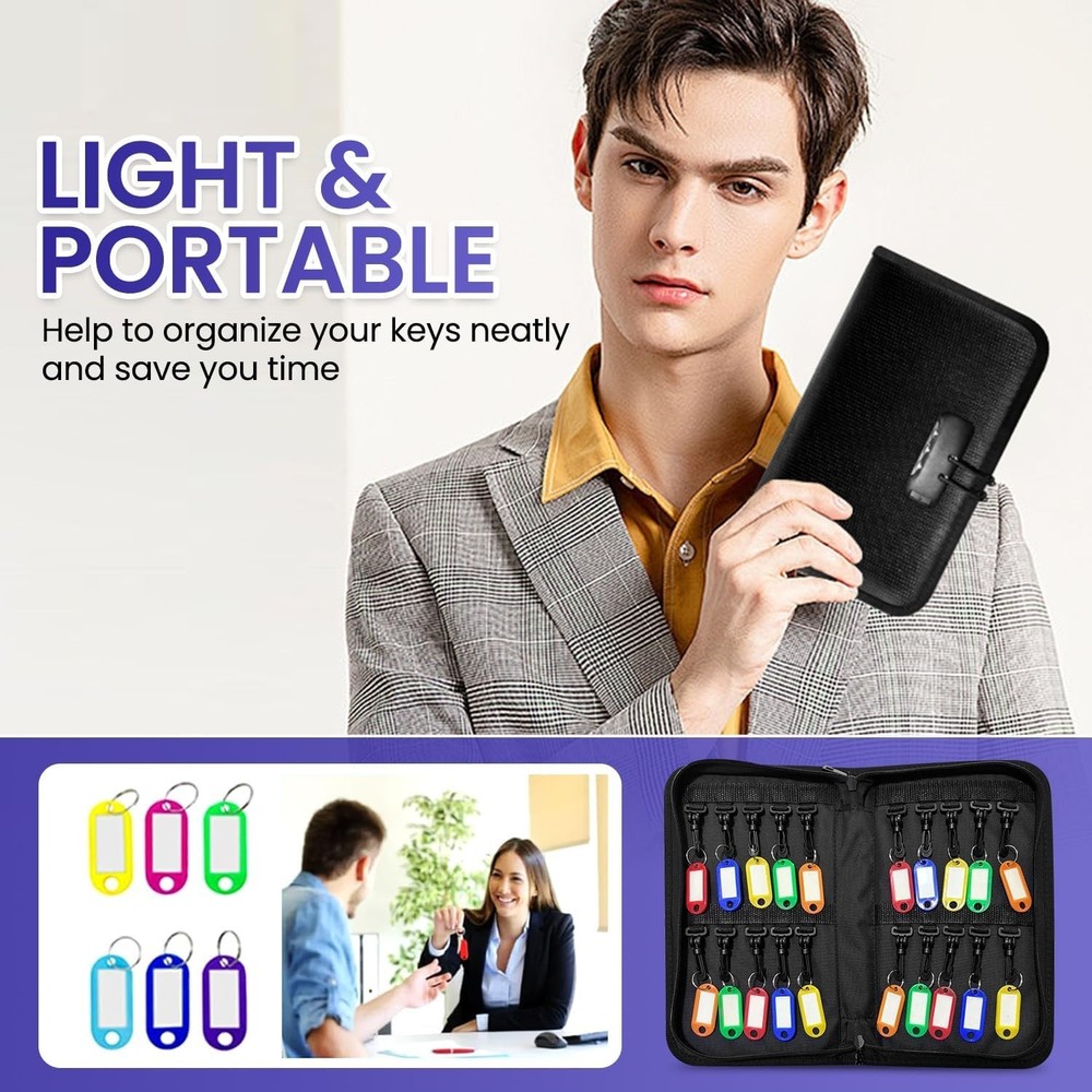 20Key Storage Box w/ Code Key Cabinet Organizer Wall Mount with Combination Lock