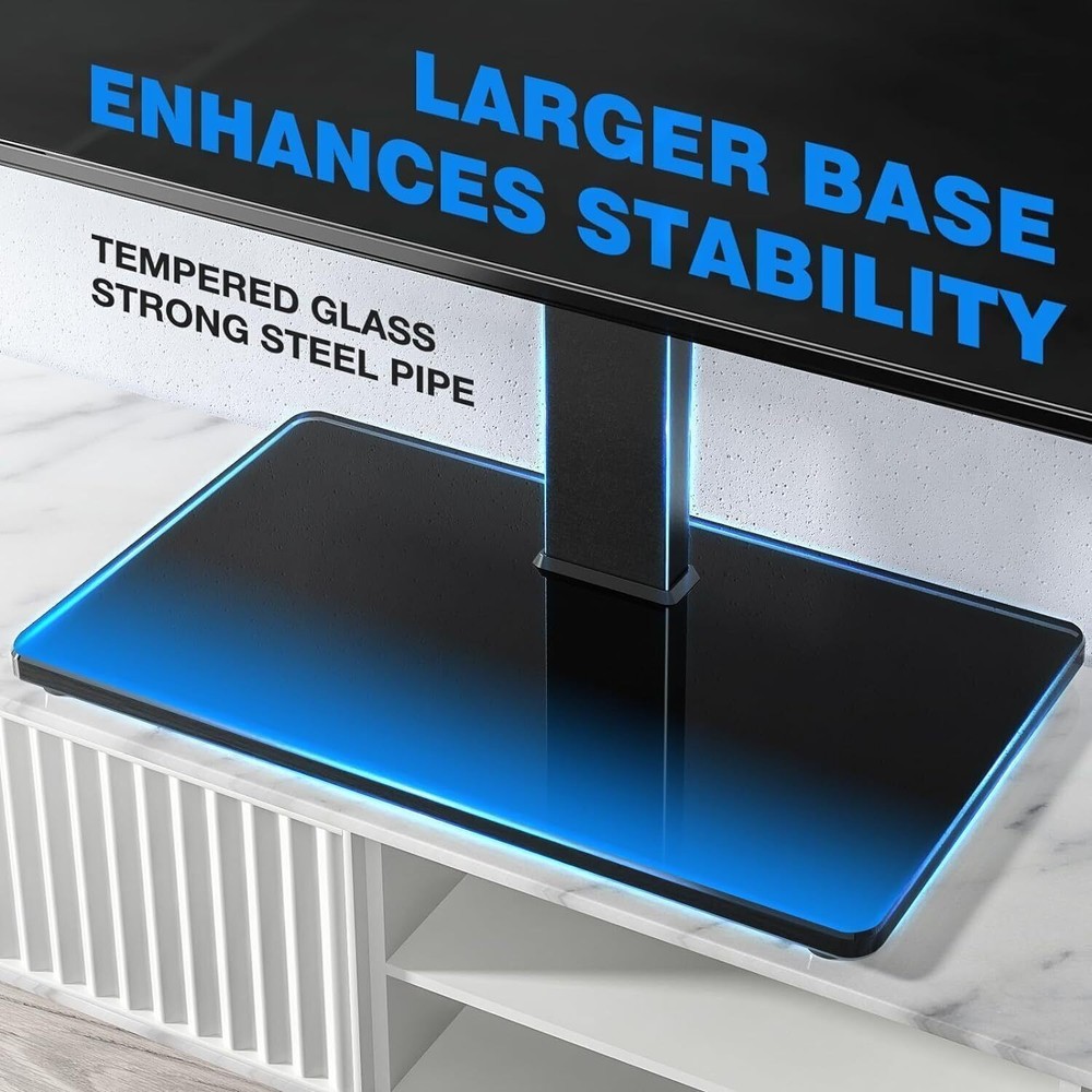 Universal Swivel TV Stand Table Top TVs Stands Adjustable Center Pedestal Base