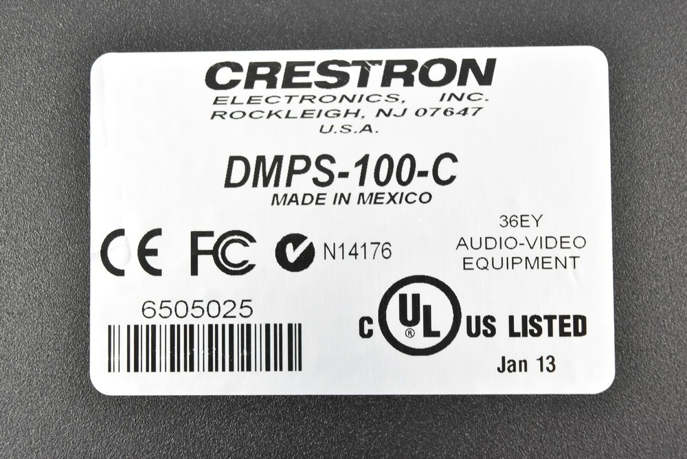 Crestron DMPS-100C Digital Media Presentation System 100