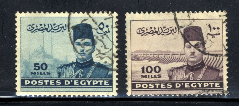 1939-46 EGYPT KING FAROUK🐪 SC#236-237 Stamp