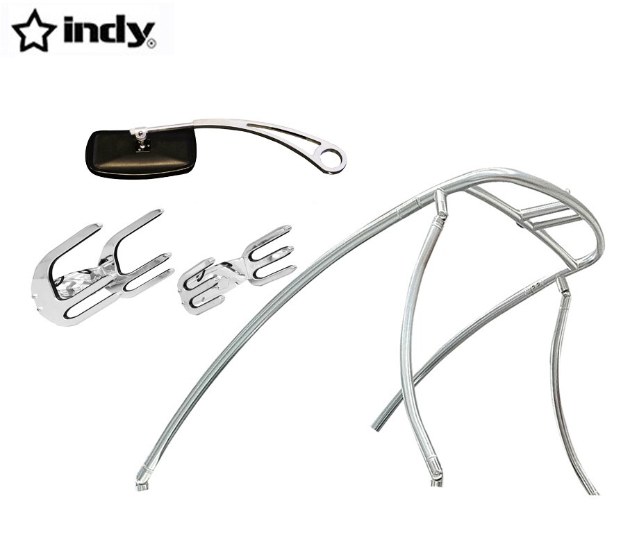 Indy Liquid Wakeboard Tower + Wakeboard Rack + Kneeboard Rack + Mirror  Anodized