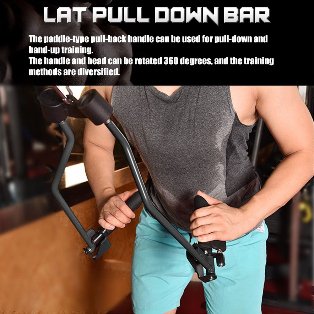 KORIKAHM LAT Pulldown Attachments for Cable Pulley System Machine, T-bar Row ...