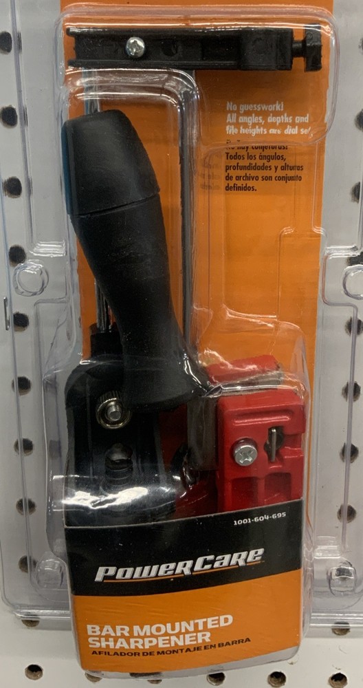 PowerCare Bar Mounted Chainsaw Sharpener Model Adjustable Dial Settings