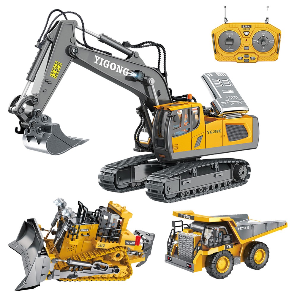 Engineering RC Excavator Toy 1:20 Scale Remote Control Construction Truck Gift