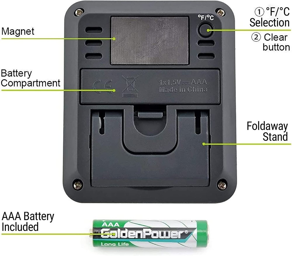 Egg Hatching Incubator Thermometer Hyg​rometer DIGITAL LCD MIN MAX Memory Hydro