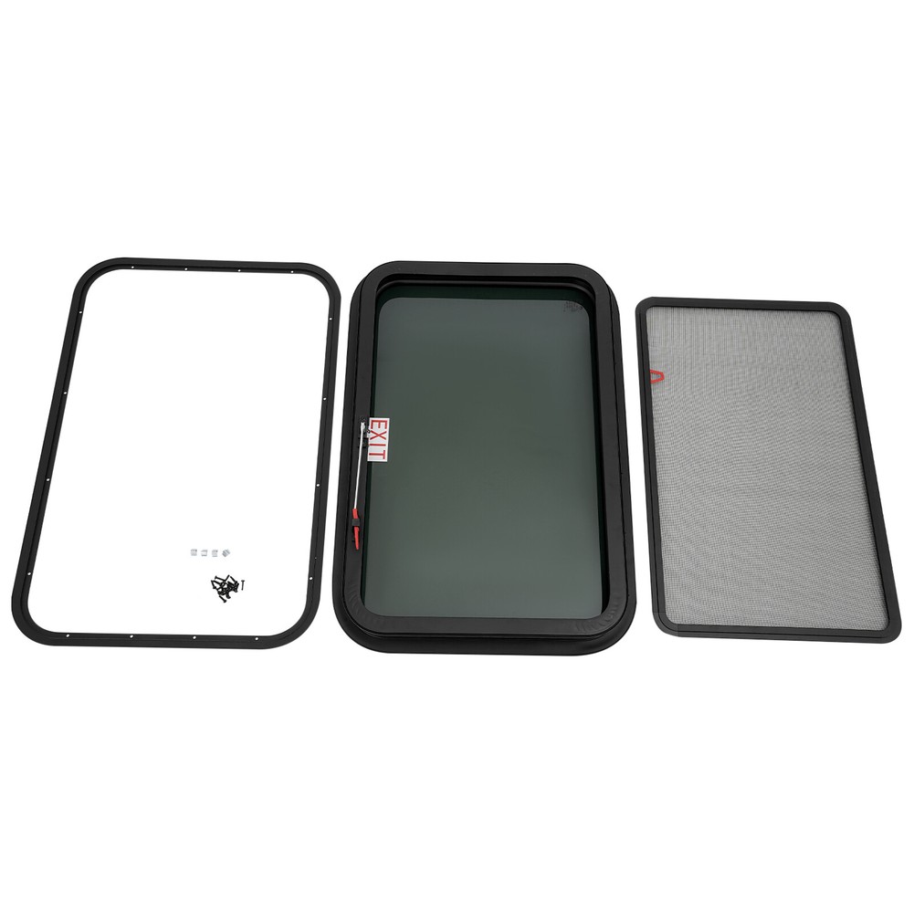 RV Exit Window Push Out Glass Camper Window Venting Window Rectangular 30-40°