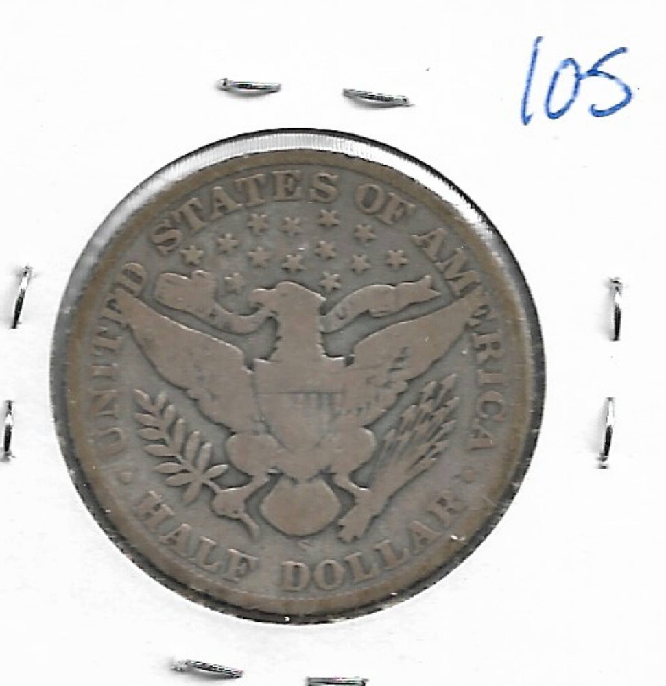 1910-S Barber Half Dollar : Very Good
