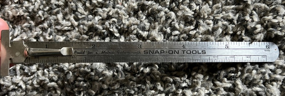 Snap On Tools Pocket 6" Metal Ruler Depth Gauge