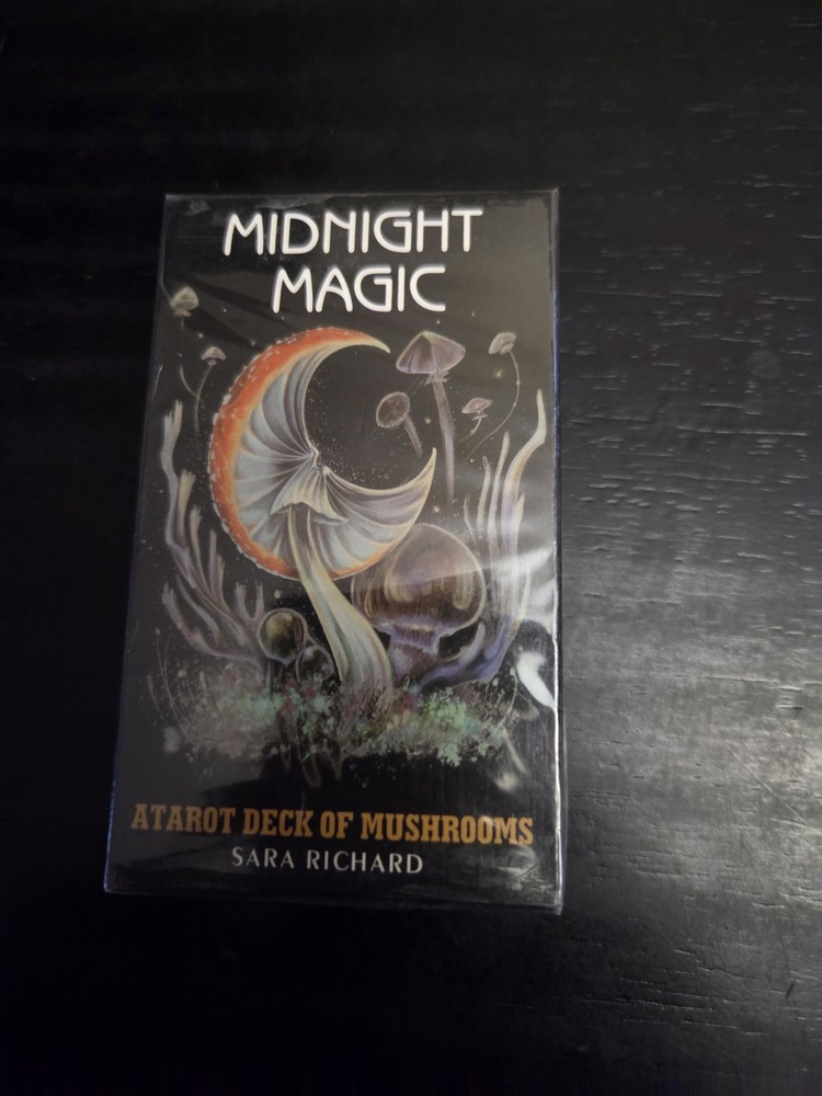 Midnight Magic Mushrooms Tarot Deck - New Sealed 4 x 2.5" BLK1116