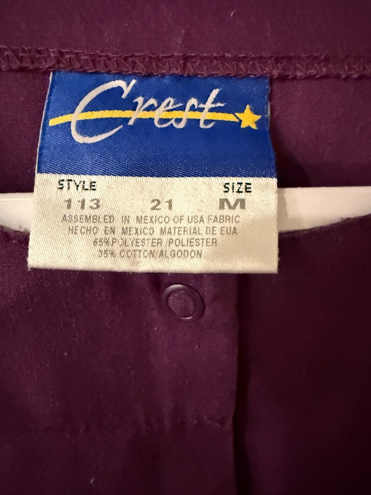 CREST UNIFORM SCRUB SETS EGGPLANT & BRIGHT ORANGE INCLUDES JACKET & PANTS (H)