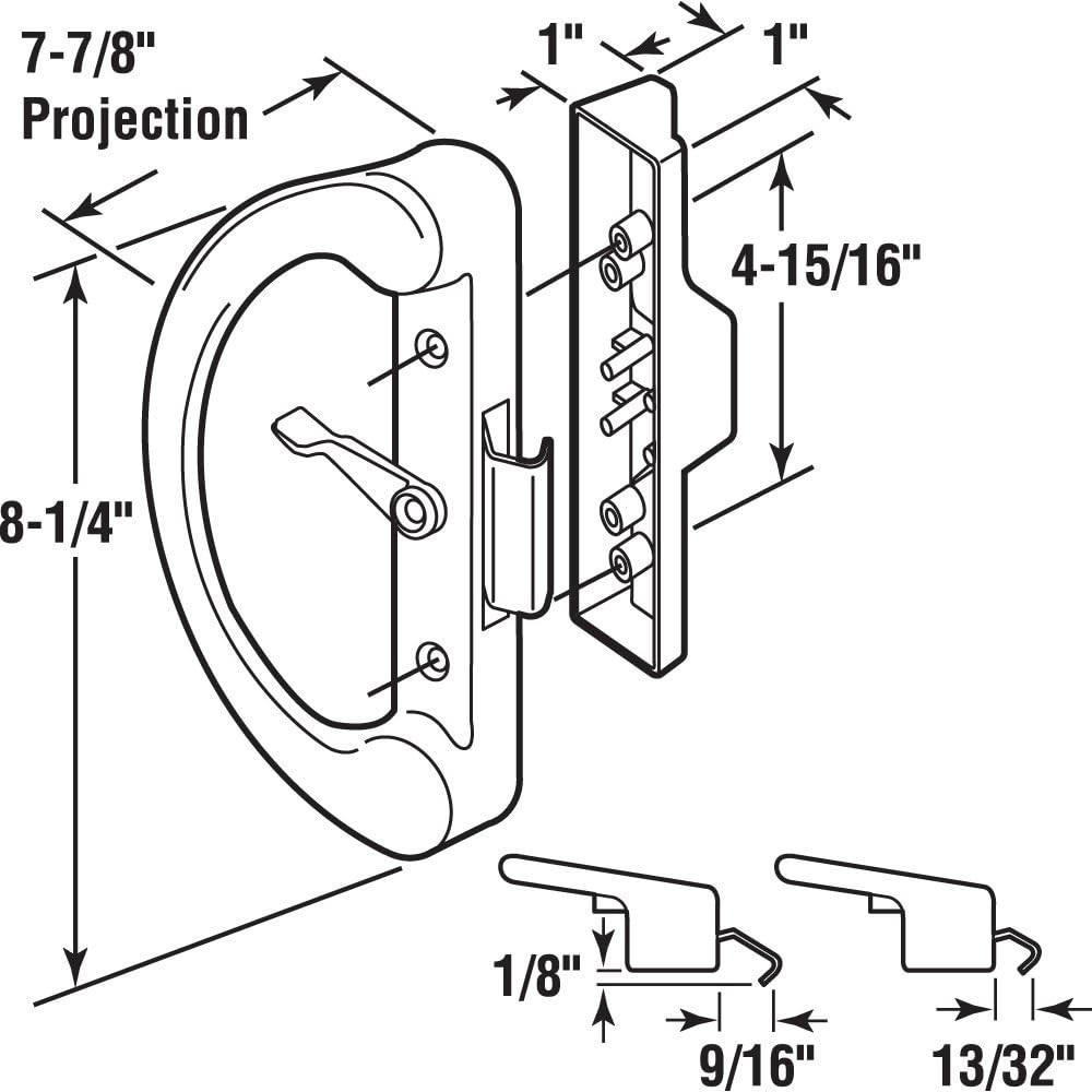 Quick Installation Sliding Glass Door Handle