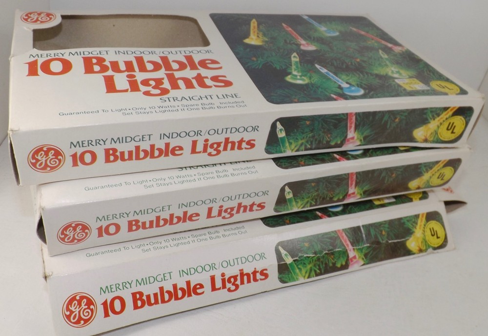 3 Empty Boxes Mid Century GE RARE Mini Glitter Animated Christmas String Lights