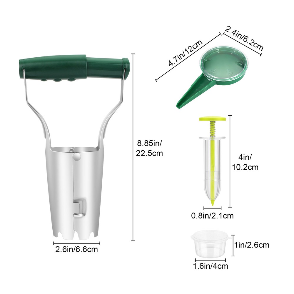 10pcs Adjustable Seed Sower Dispenser Garden Hand Bulb Planter Tool