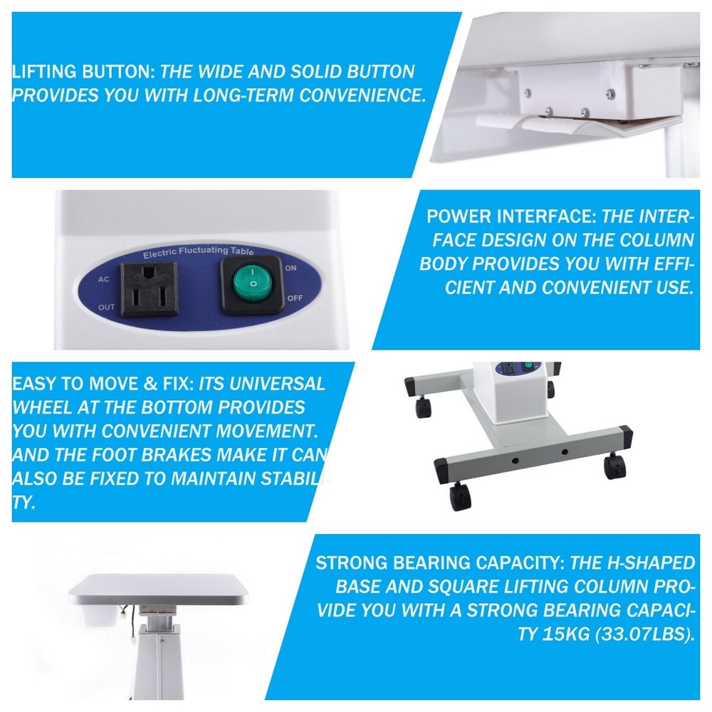 Motorized Instrument Table Adjustable Height For Ophthalmic Diagnostic Slit Lamp