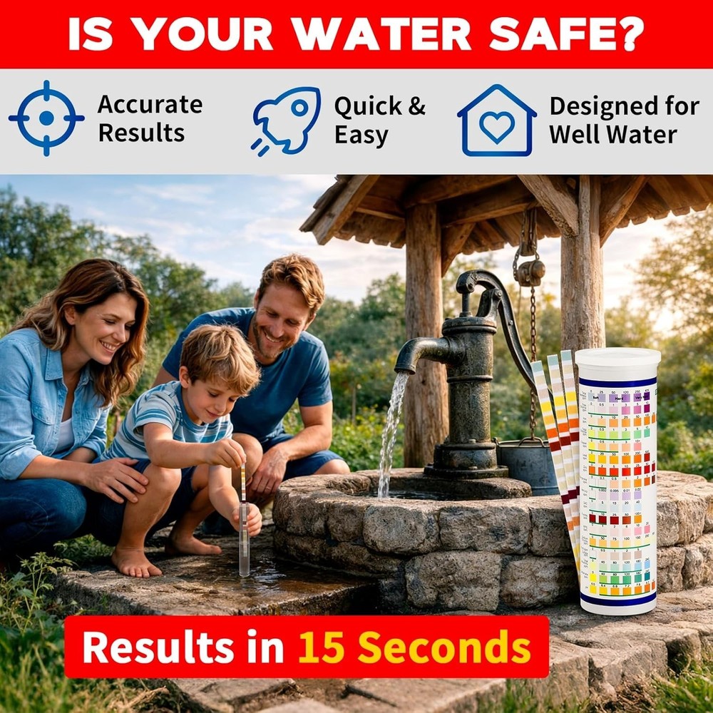 Beginner-Friendly Water Testing Kit - 55 Strips
