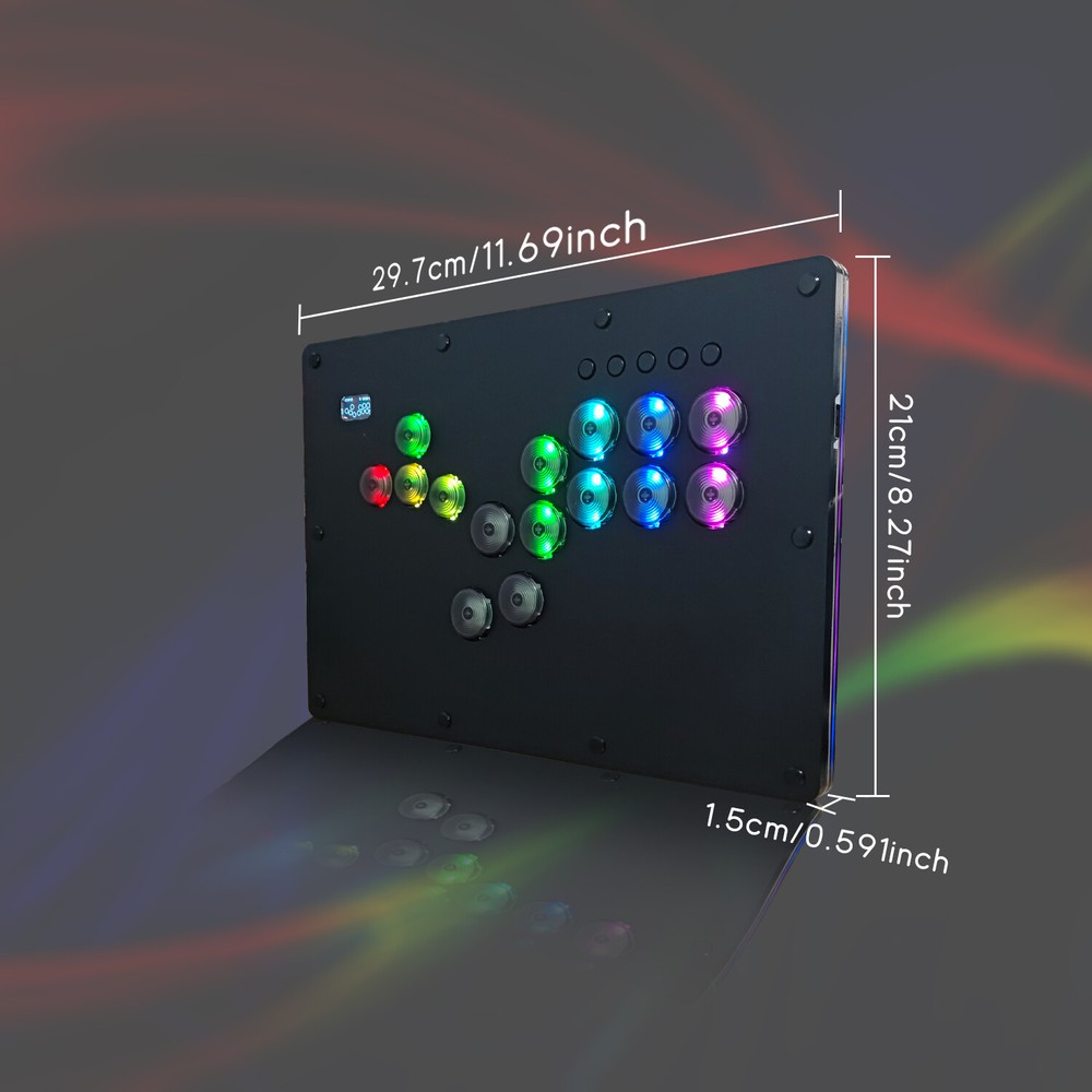 15 Buttons Hitbox Fighting Arcade Game Controller Leverless Games Console