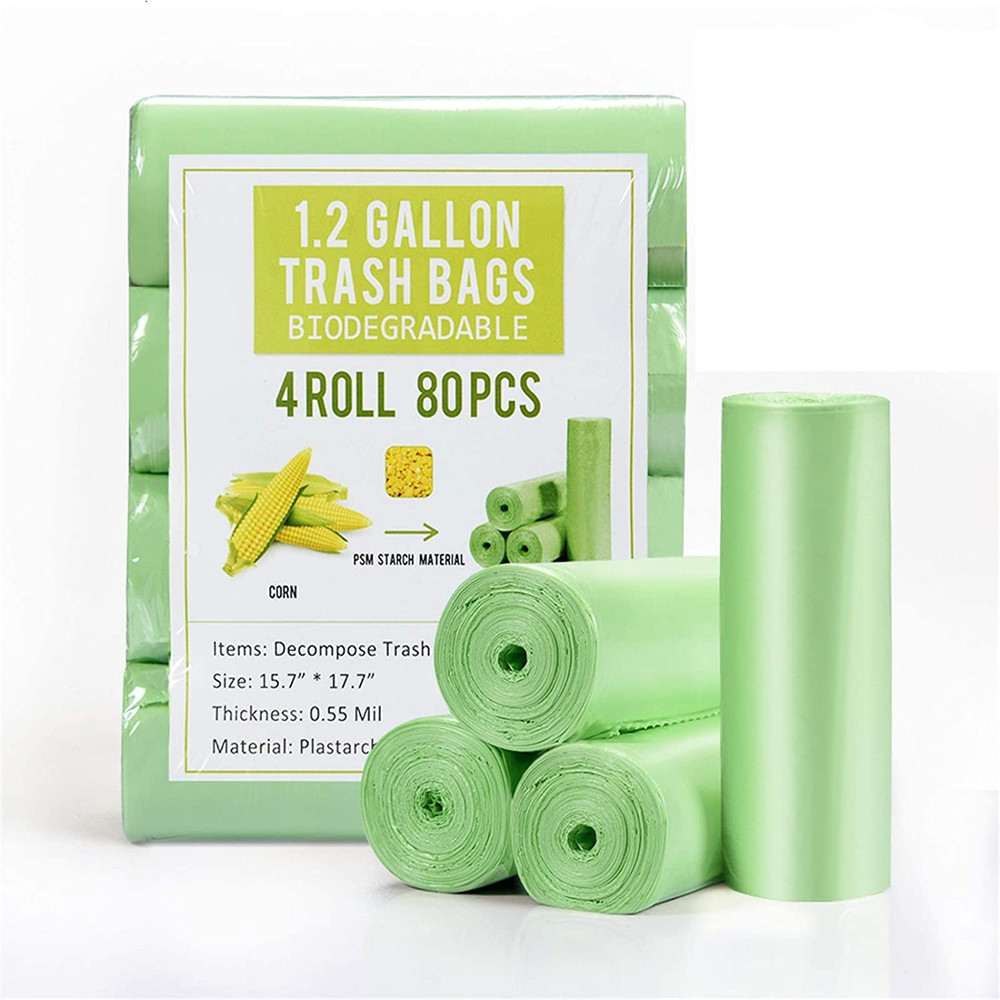 1.2 Gallon Small Garbage Bags Biodegradable 5 Liter Mini Compostable Strong Bath