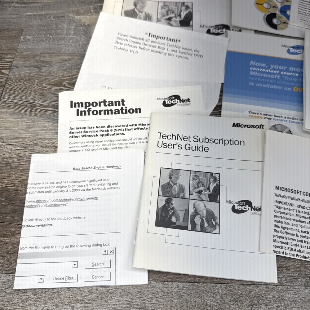 Microsoft TechNet Plus CD Subscription Binder 92 discs 1999-2000 Compete Sets
