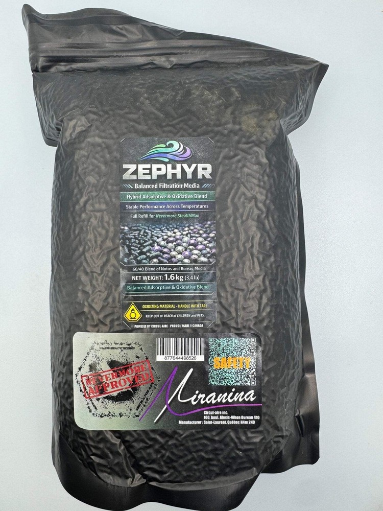 Nevermore Zephyr Certified Premium Activated Carbon Blend for VOC Large Bag Medi
