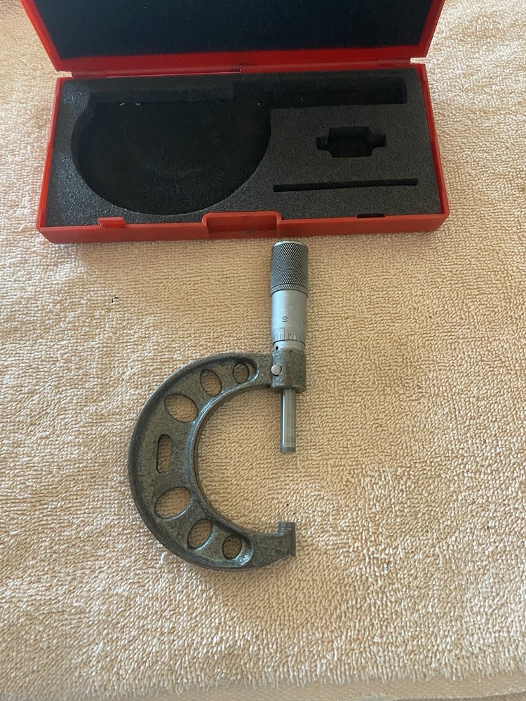 Mechanical Outside Micrometer with Red Case