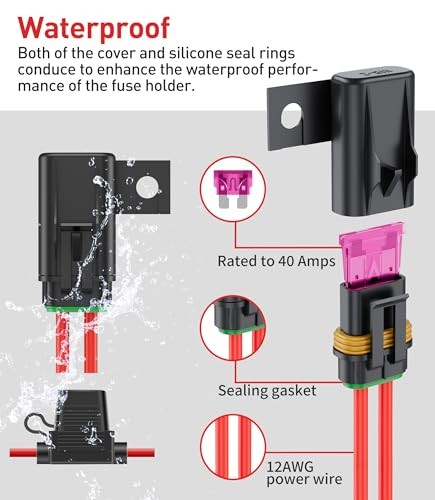 Ignition Rocker Switch Panel 12V 5 in 1 with Engine 5 Gang RED Ignition Panel
