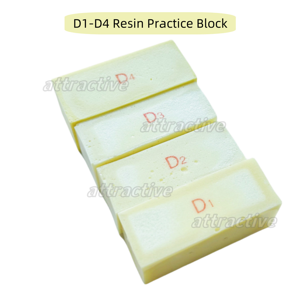 4Pcs Dental Resin Alveolar Jaw Bone Replica Study Model Embed GBR Practice Block