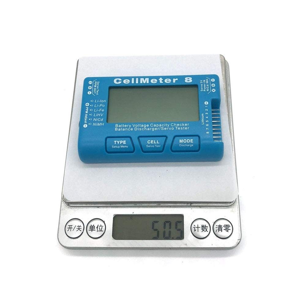RC CellMeter 8 Digital 1S-8S Battery Capacity Checker Battery Voltage Tester ...