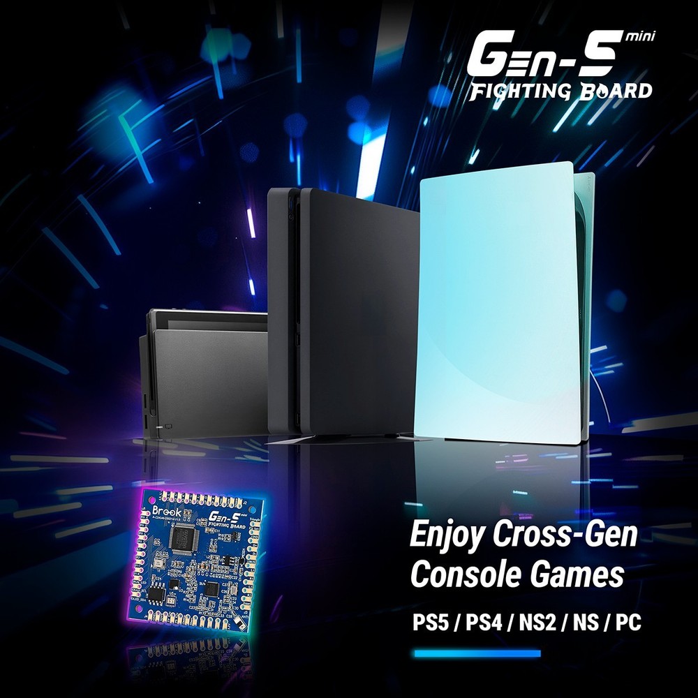 Brook G5 Mini Fighting Board Mini Hitbox PCB PS5 PS4 Switch 2 & 1 PC DIY