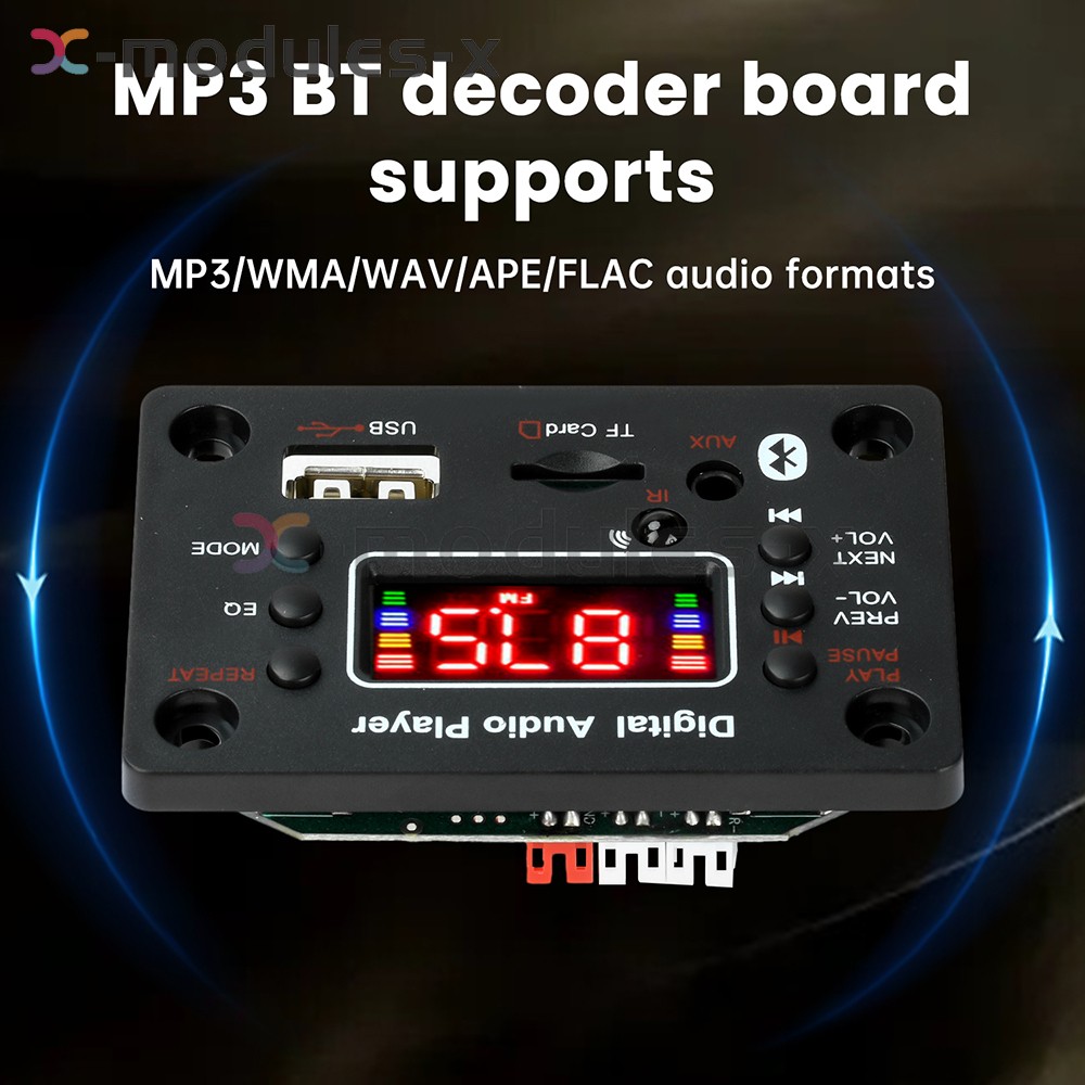 Audio Amplifier Board 2*25W 2CH Bluetooth 5.0 MP3 Decoder Board with Amplifier