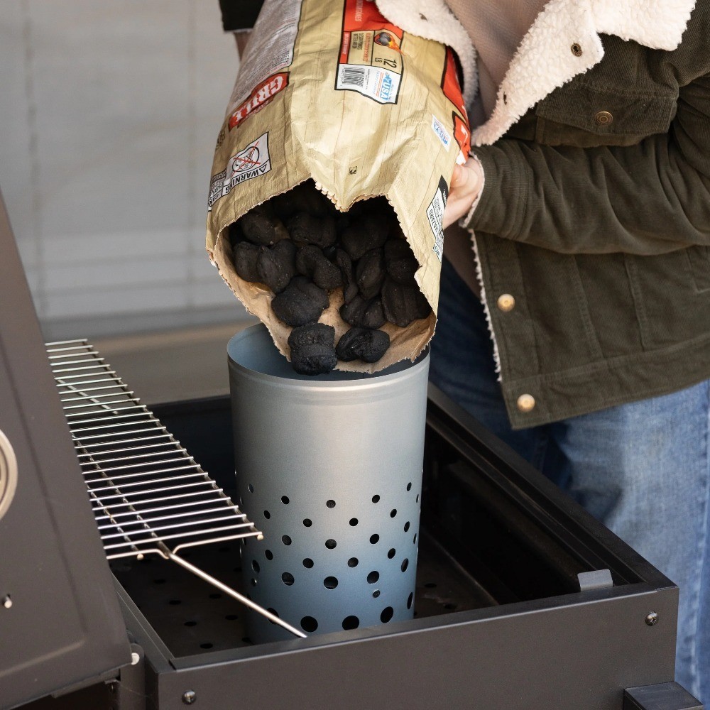 Charcoal Chimney Starter for Outdoors, with Safety Handle